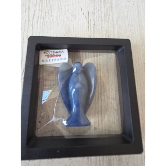 Kalifano blue adventure anxiety angel crystal stone statue figurine - Picture 1 of 5